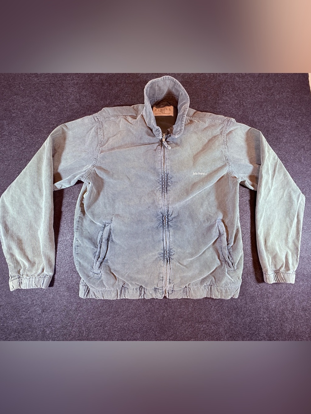 Urban Outfitters Light Olive Corduroy Bomber Jacket